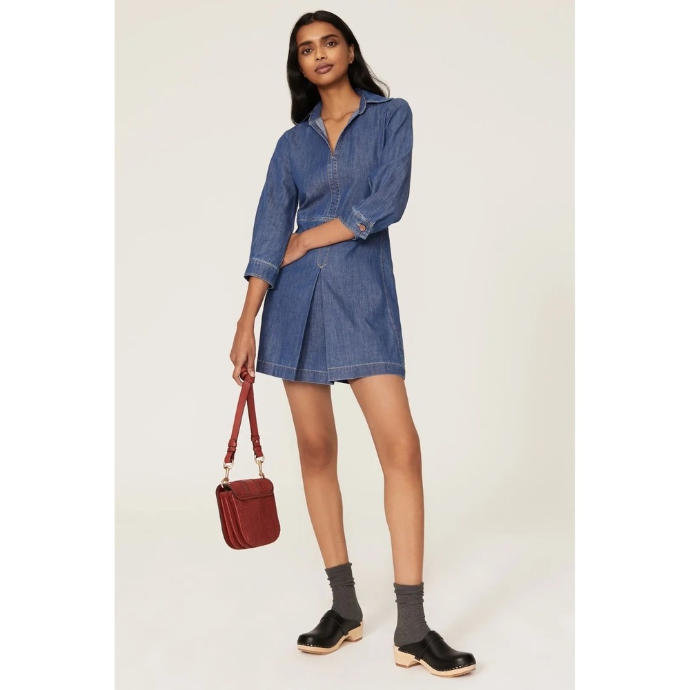 See by Chloé Blue Denim Shirtdress Size 4